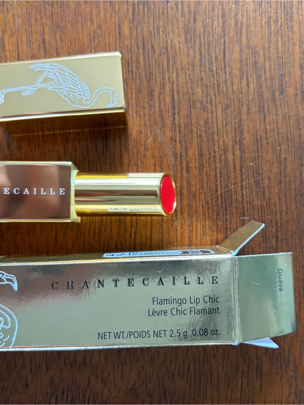 Chantecaille Flamingo Lip Chic Lipstick - Bright Guava Red